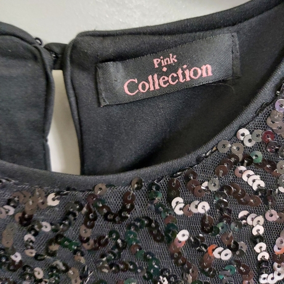 EUC Women's Pink Collection mini sequin dress, L p2p 18-21", Length 31" - Picture 2 of 9